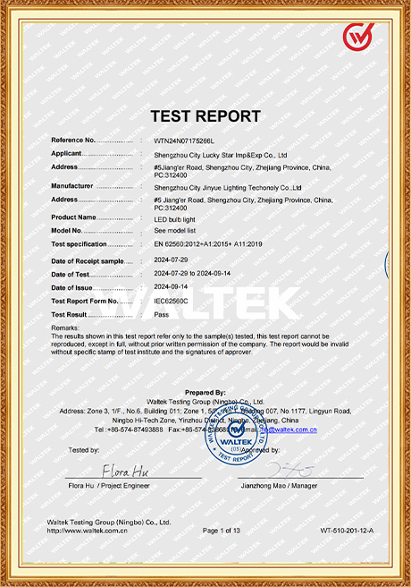 Certificate Of Honor